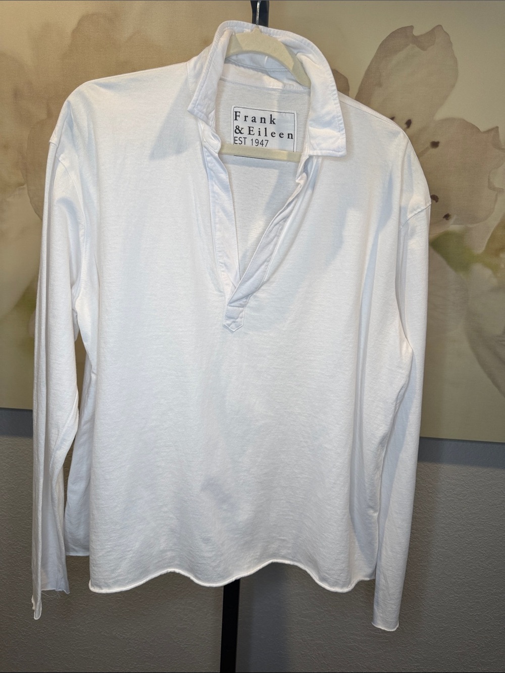 🆕Frank & Eileen Patrick Popover Henley in White - Picture 6 of 8
